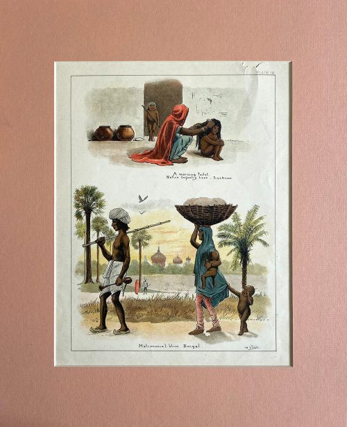 Seventeen Caricatures from  sketches of Indian life