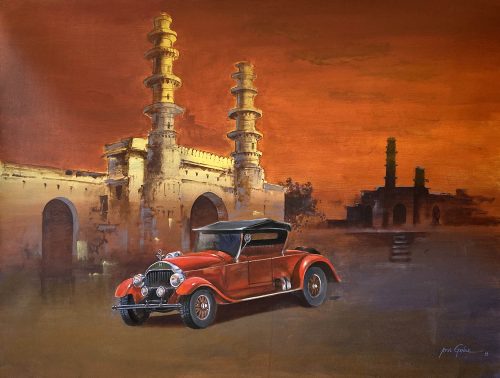 Jhulta Minar with vintage